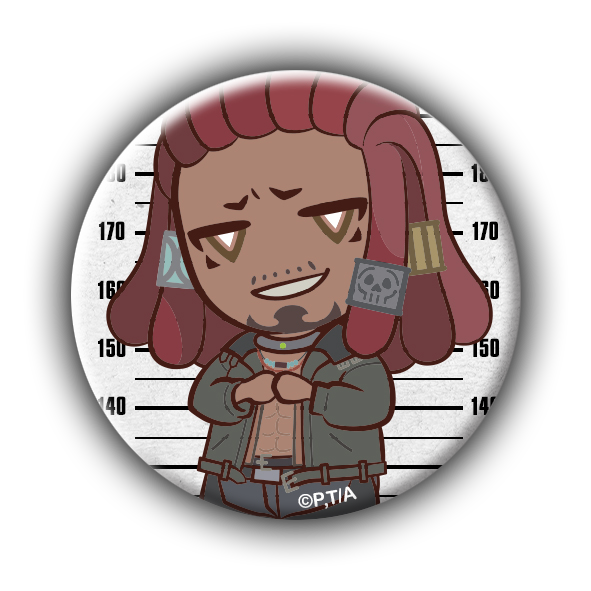 Button "Knochenbrecher" - Akudama Drive Cover Button "Knochenbrecher" - Akudama Drive Cover