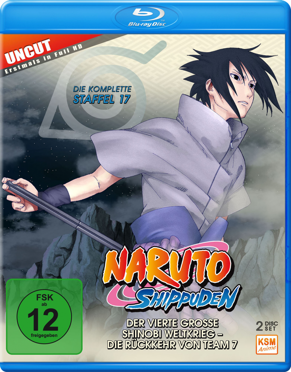 Naruto Shippuden - Staffel 17: Episode 582-592 (uncut) Blu-ray Cover