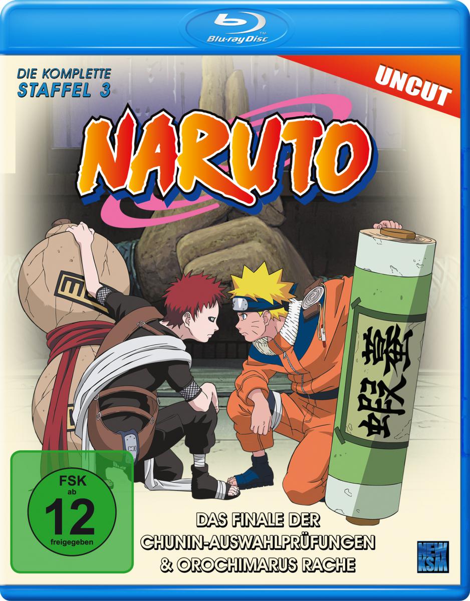 Naruto - Staffel 3: Das Finale der Chunin-Auswahlprüfungen & Orochimarus Rache (Episoden 53-80, uncut) Blu-ray Cover