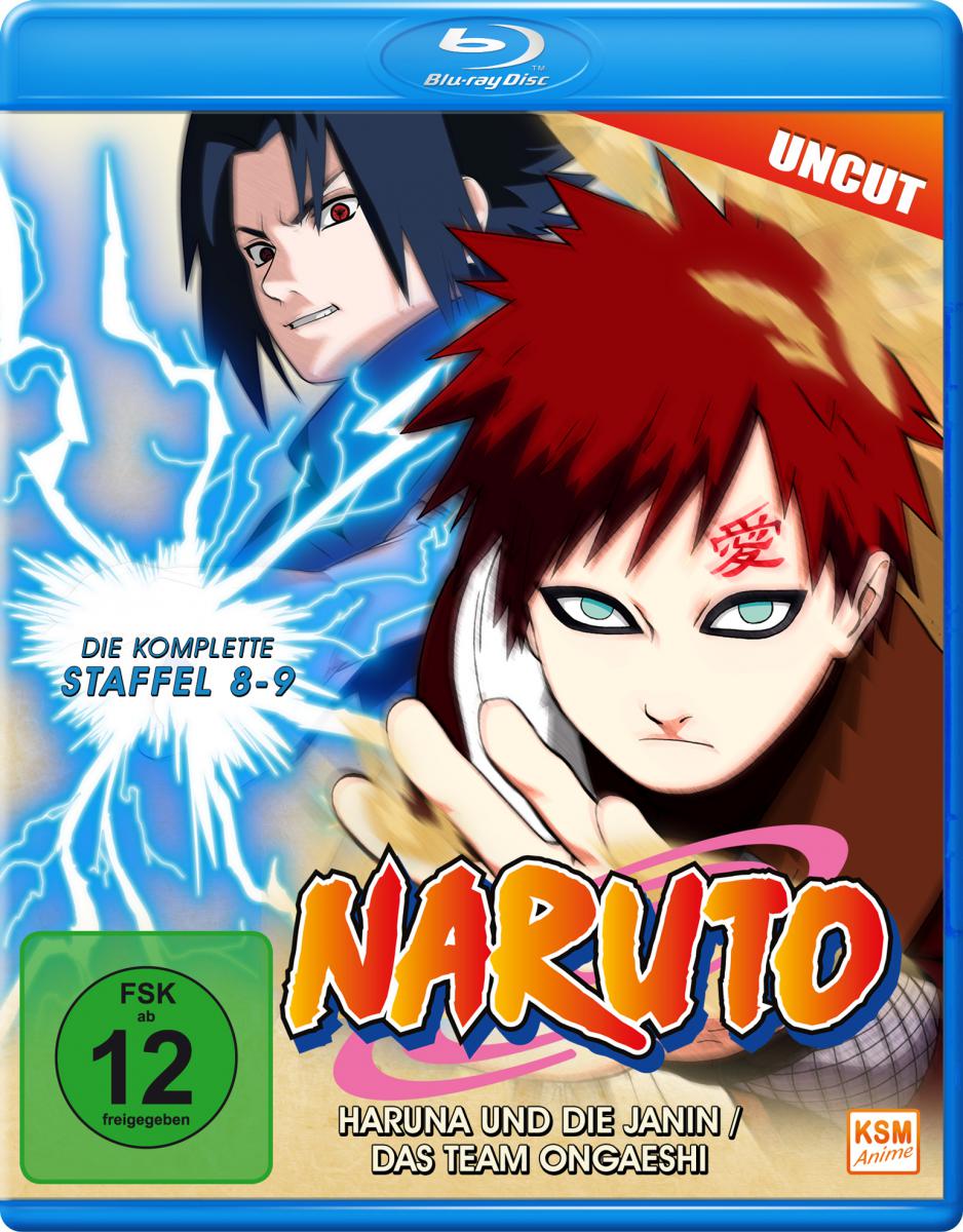 Naruto - Staffel 8 & 9: Haruna und die Janin / Das Team Ongaeshi (Folge 184-220, uncut) Blu-ray Cover Naruto - Staffel 8 & 9: Haruna und die Janin / Das Team Ongaeshi (Folge 184-220, uncut) Blu-ray Cover
