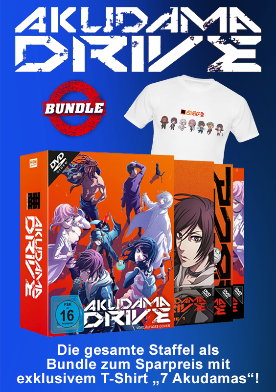 Akudama Drive - Fanbundle - Vol. 1-3 [DVD] + T-Shirt "7 Akudamas"