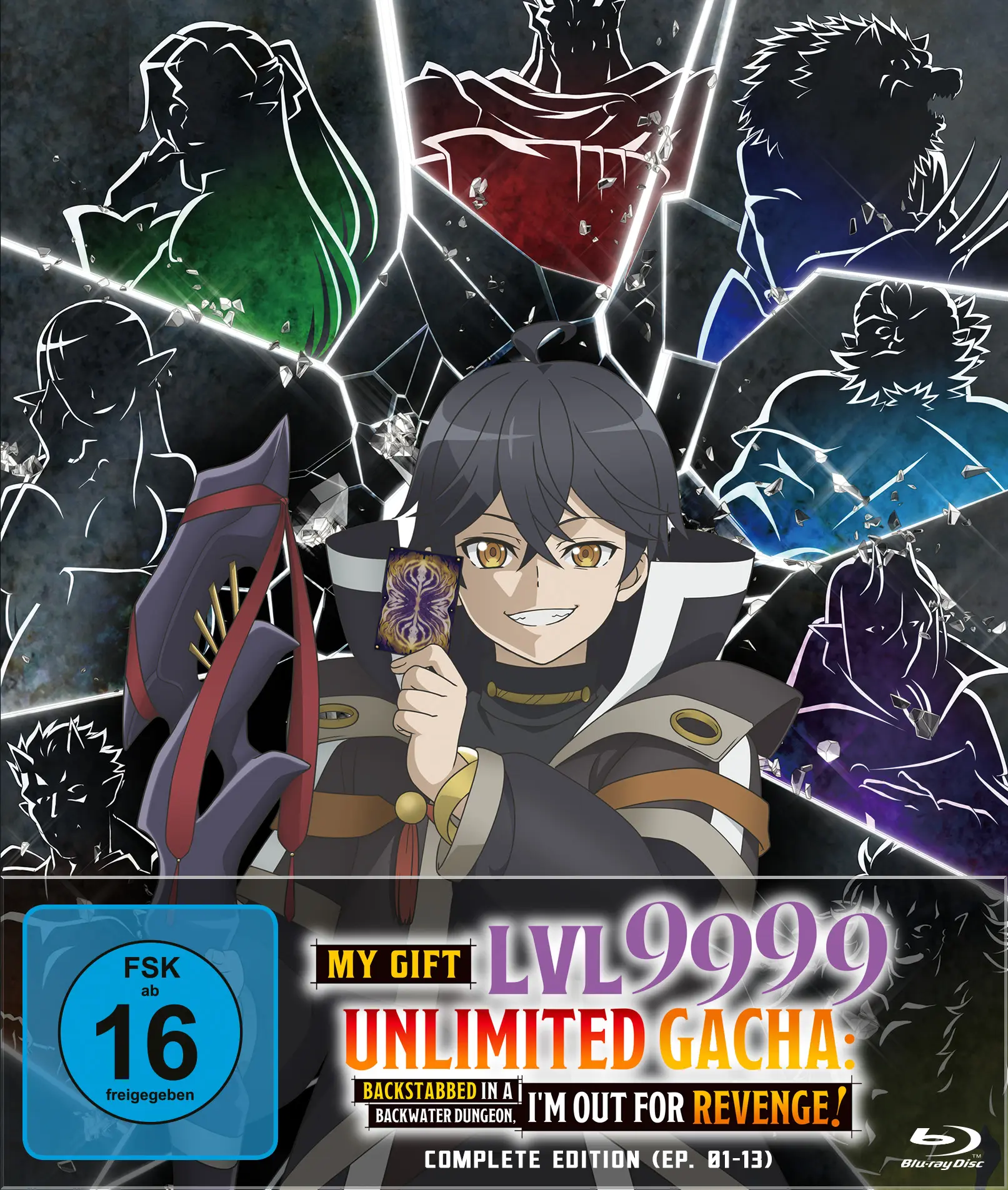 My Gift Lvl 9999 Unlimited Gacha: Backstabbed in a Backwater Dungeon, I’m Out for Revenge! - Complete Edition [Blu-ray] Cover
