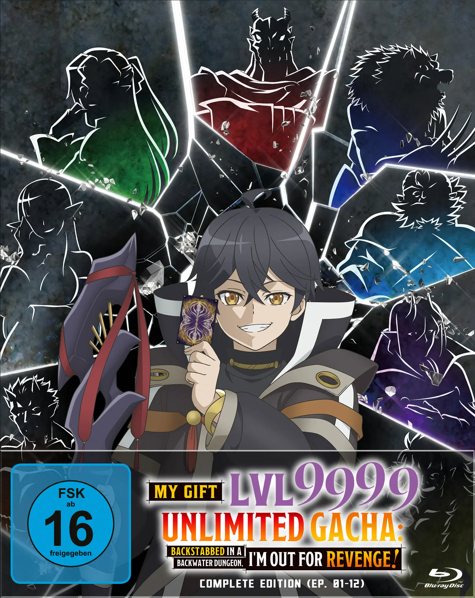 My Gift Lvl 9999 Unlimited Gacha: Backstabbed in a Backwater Dungeon, I’m Out for Revenge! - Complete Edition [Blu-ray] Cover