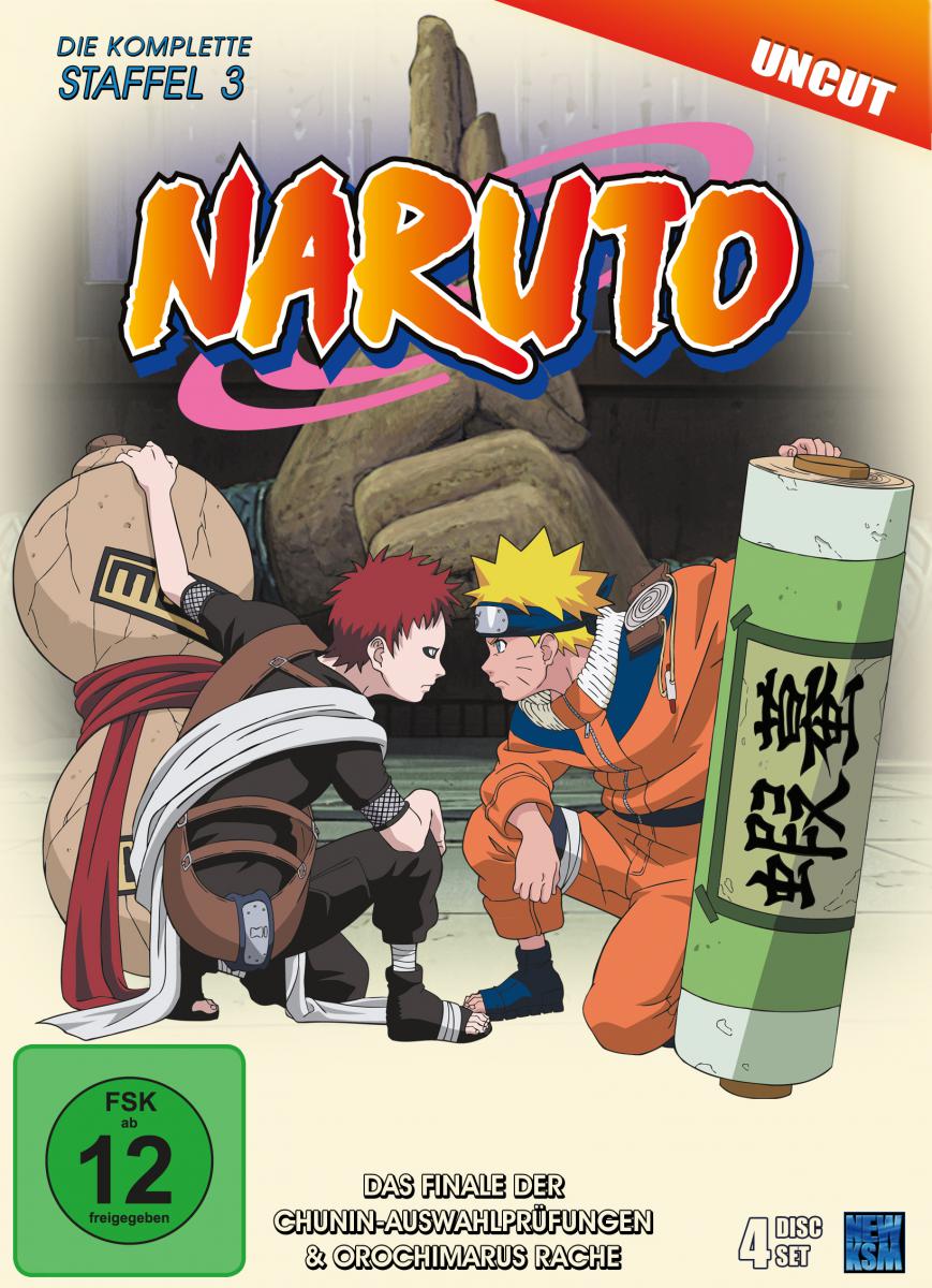 Naruto - Staffel 3: Das Finale der Chunin-Auswahlprüfungen & Orochimarus Rache (Episoden 53-80, uncut) [DVD]