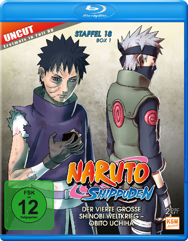Naruto Shippuden - Staffel 18 Box 1: Episode 593-602 (uncut) Blu-ray Cover Naruto Shippuden - Staffel 18 Box 1: Episode 593-602 (uncut) Blu-ray Cover