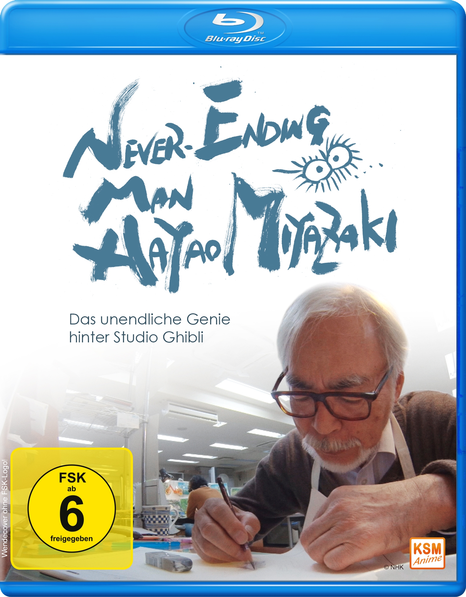 Never Ending Man: Hayao Miyazaki - Das unendliche Genie hinter Studio Ghibli Blu-ray Cover Never Ending Man: Hayao Miyazaki - Das unendliche Genie hinter Studio Ghibli Blu-ray Cover