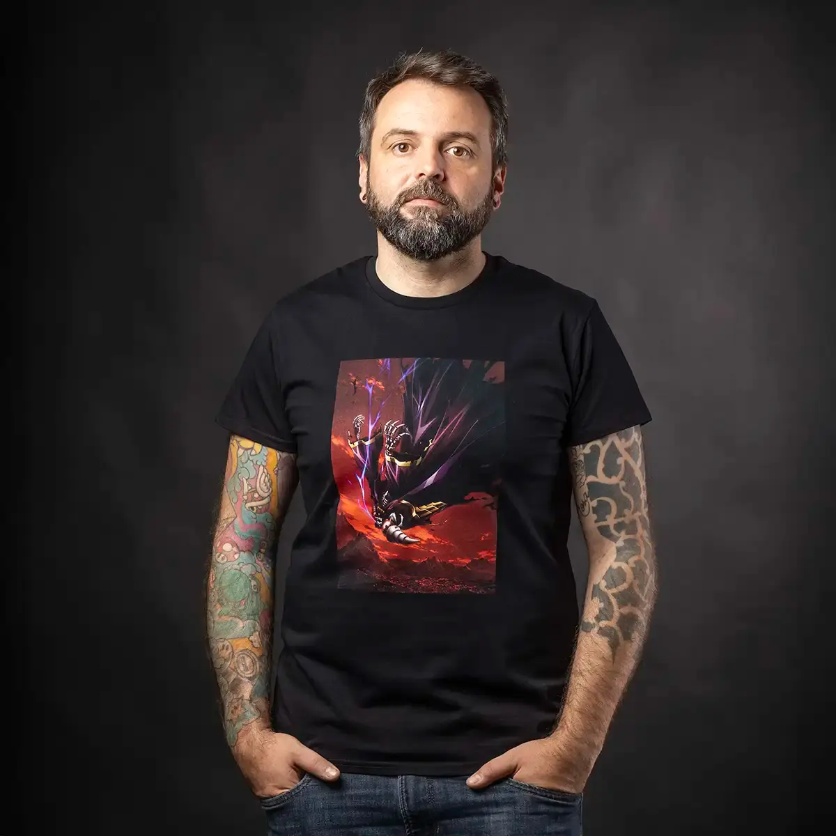 Falling Ainz - Overlord: The Sacred Kingdom - T-Shirt Schwarz XXL