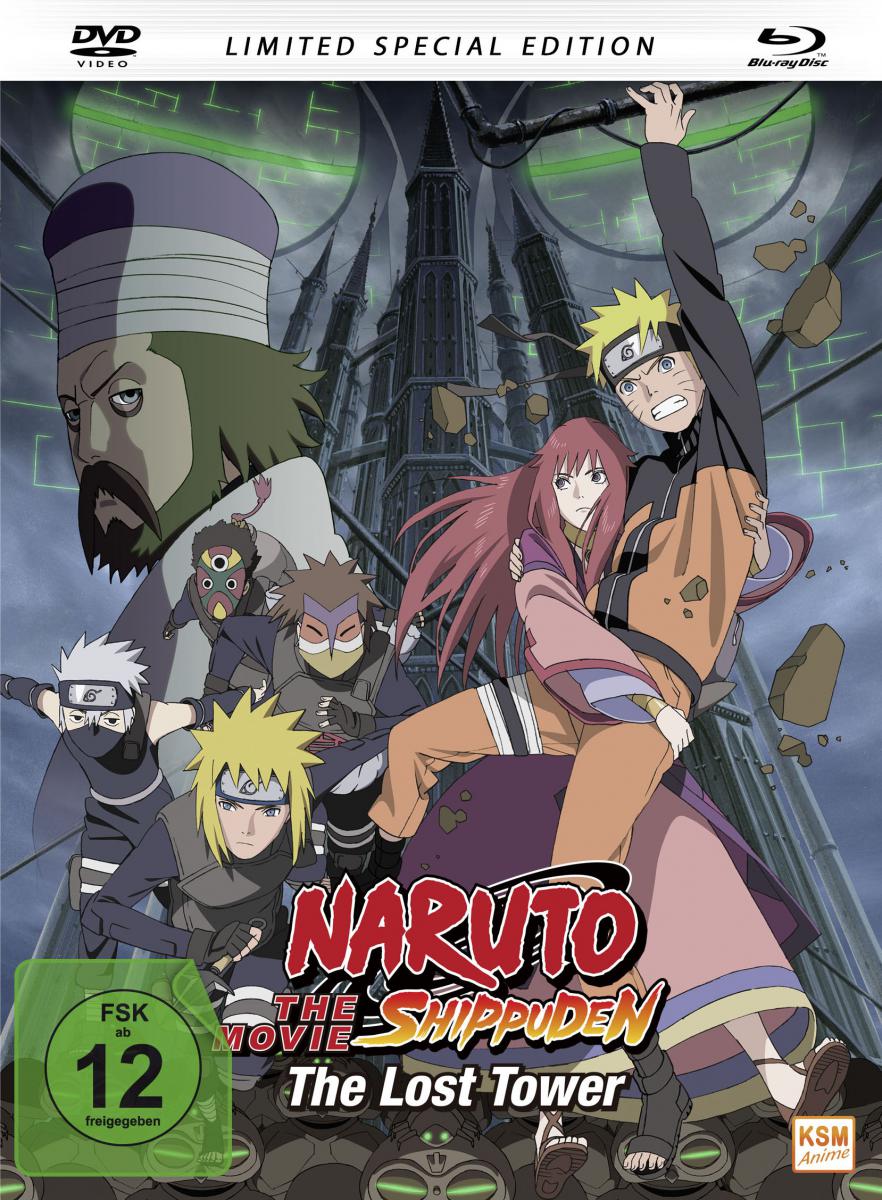 Naruto Shippuden - The Movie 4: The Lost Tower - Mediabook - Limited Special Edition [DVD + Blu-ray] Cover