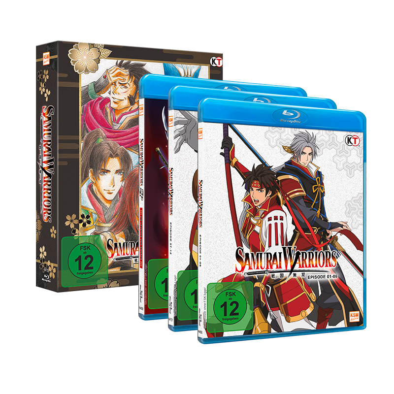 Samurai Warriors - Gesamtedtion - Episode 01-12 + Movie Special: Die Legende von Sanada im Sammelschuber Blu-ray Cover
