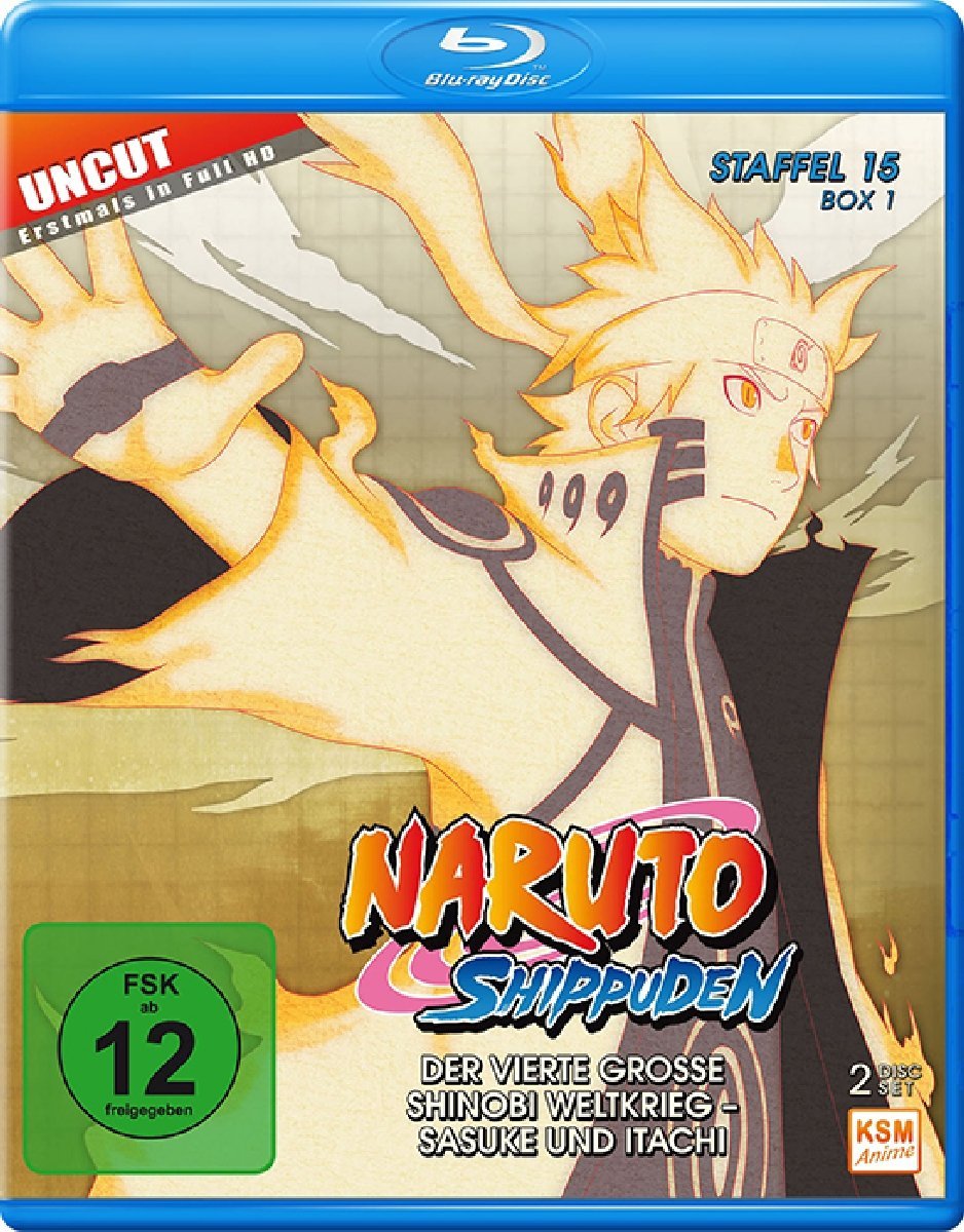 Naruto Shippuden - Staffel 15 Box 1: Episode 541-554 (uncut) Blu-ray Cover