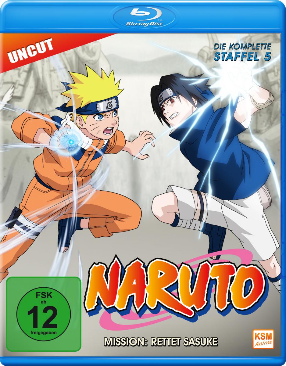 Naruto - Staffel 5: Mission Rettet Sasuke (Episoden 107-135, uncut) Blu-ray Cover
