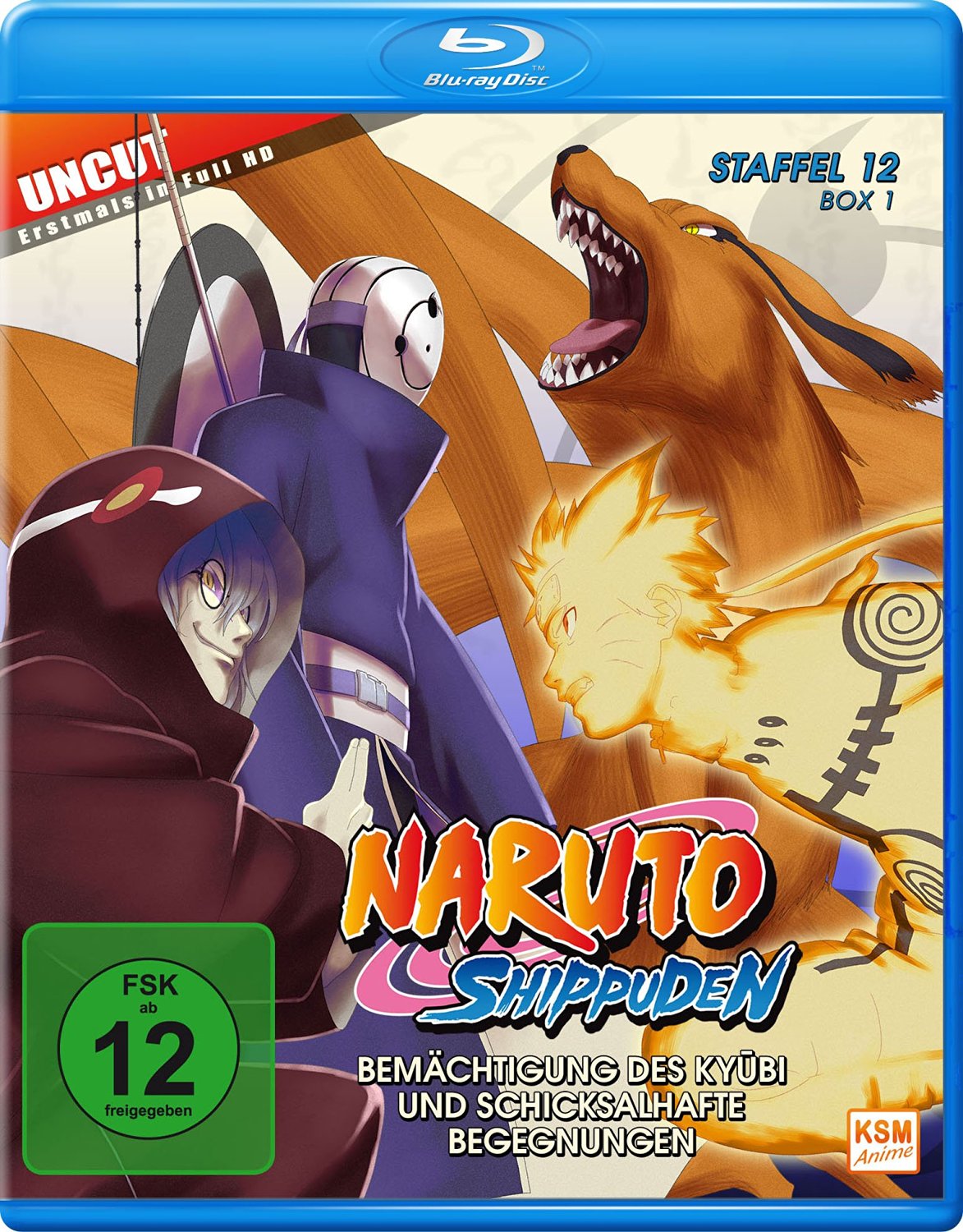 Naruto Shippuden - Staffel 12 Box 1: Episode 463-480 (uncut) Blu-ray Cover