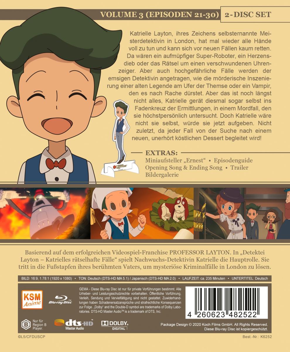 Detektei Layton - Katrielles rätselhafte Fälle - Volume 3: Episode 21-30 Blu-ray Detektei Layton - Katrielles rätselhafte Fälle - Volume 3: Episode 21-30 Blu-ray